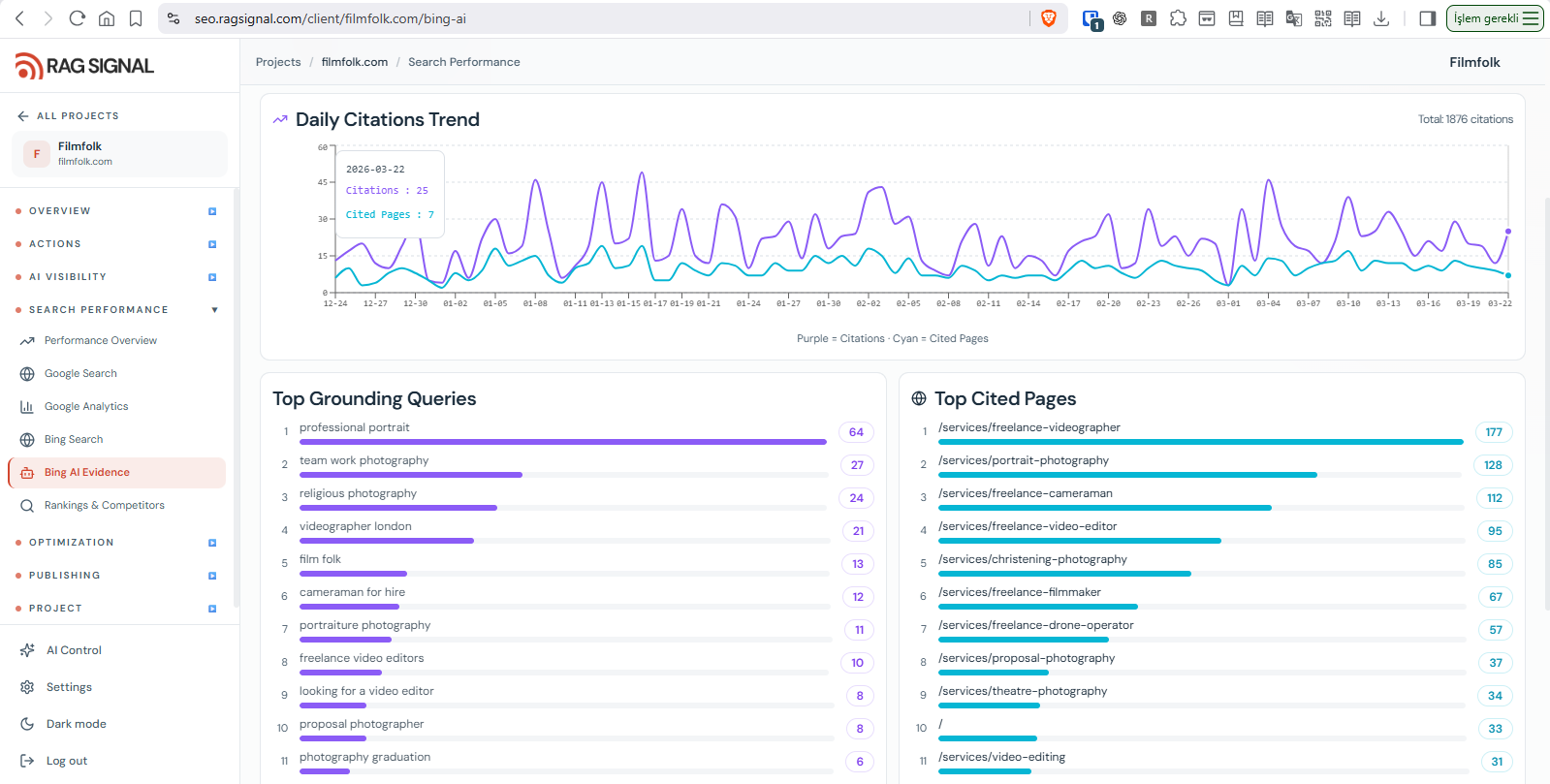 Citation izleme — RAG Signal client-work environment